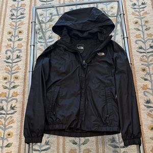 The North Face Jet Black Hooded Windbreaker